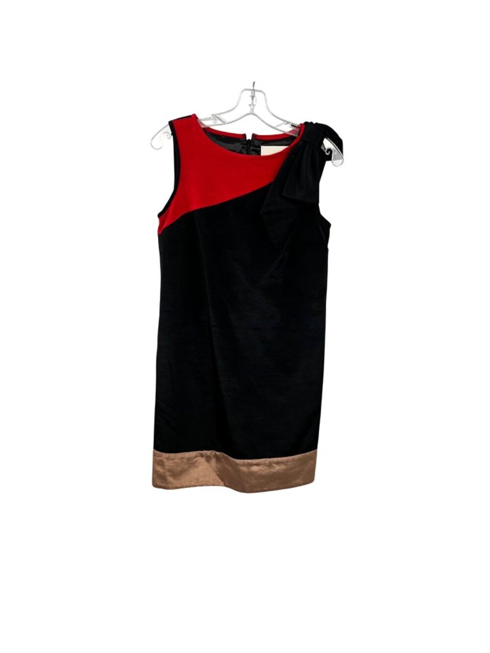 Thread Social Womens Sheath Dress Sleeveless Bow Black/Multi Size Small New